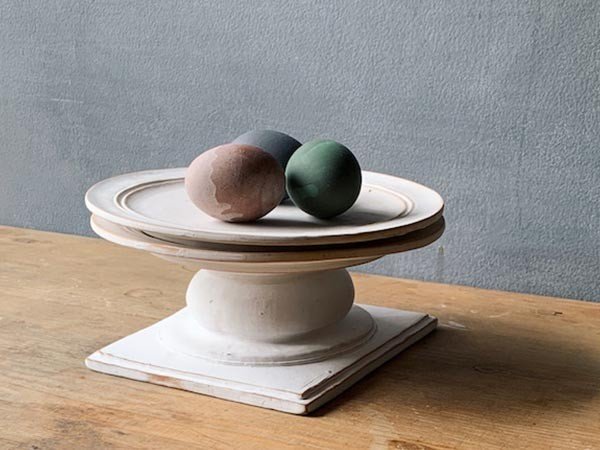 【ミシンポタリークリエーション/MISHIM POTTERY CREATION / GOODS】のStiLL round plate L + stand / スティル ラウンドプレート L + スタンド(胡粉) 人気、トレンドファッション・服の通販 founy(ファニー) 　アクセサリー　Accessories　アンティーク　Antique　シンプル　Simple　スタンド　Stand　皿　Dish　テーブル　Table　ハンド　Hand　プレート　Plate　ラウンド　Round　送料無料　Free Shipping　other-4|ID: prp329100004239719 ipo3291000000031467079