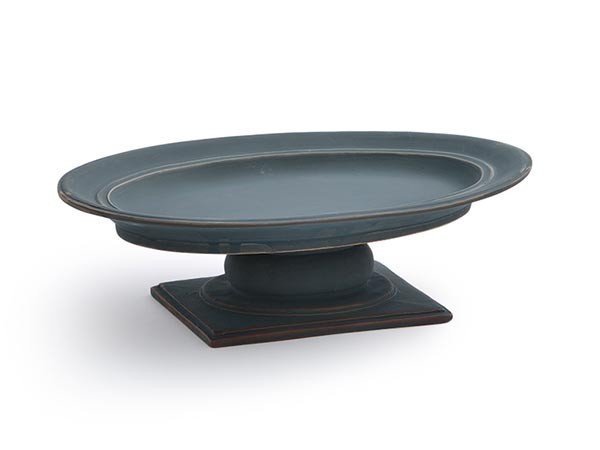 【ミシンポタリークリエーション/MISHIM POTTERY CREATION / GOODS】のStiLL oval plate + stand / スティル オーバルプレート + スタンド(藍墨茶) インテリア・キッズ・メンズ・レディースファッション・服の通販 founy(ファニー) https://founy.com/ アクセサリー Accessories アンティーク Antique オーバル Oval スタンド Stand 皿 Dish テーブル Table デザート Dessert ハンド Hand プレート Plate 送料無料 Free Shipping |ID: prp329100004239722 ipo3291000000030161983