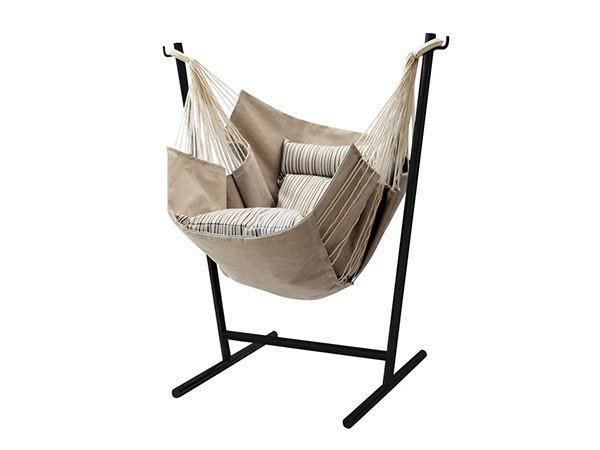 【コンフォルタ/KOMFORTA / GOODS】のKOMFORTA / コンフォルタ 自立式ハンモック(アウトドア / ストライプ) インテリア・キッズ・メンズ・レディースファッション・服の通販 founy(ファニー) 　アウトドア　Outdoor Clothing　コンパクト　Compact, Small Size　軽量　Lightweight, Ultra Light　ストライプ　Stripe, Striped Pattern　フレーム　Frame, Outline　リラックス　Relax, Relaxed Fit　送料無料　Free Shipping　ハンモックストライプ トープ、フレームブラック|ID: prp329100004246986 ipo3291000000035327720