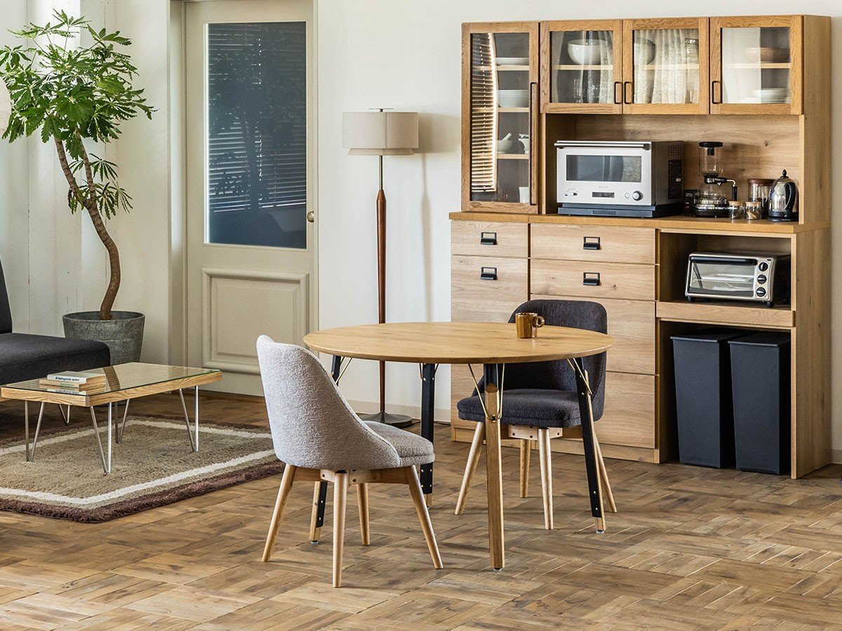 【イージーライフ/Easy Life / GOODS】のMEATH DINING TABLE / ミース ダイニングテーブル ラウンド天板(直径110cm)+ No.3脚(ブラス脚) 人気、トレンドファッション・服の通販 founy(ファニー) 　オイル　Oil　コーティング　Coating　スタッズ　Studs　テーブル　Table　ビンテージ　Vintage　ベーシック　Basic　メタリック　Metallic　ラウンド　Round　ホーム・キャンプ・アウトドア・お取り寄せ　Home,Garden,Outdoor,Camping Gear　家具・インテリア　Furniture　テーブル　Table　ダイニングテーブル　Dining Table　other-4|ID: prp329100004247027 ipo3291000000031466988