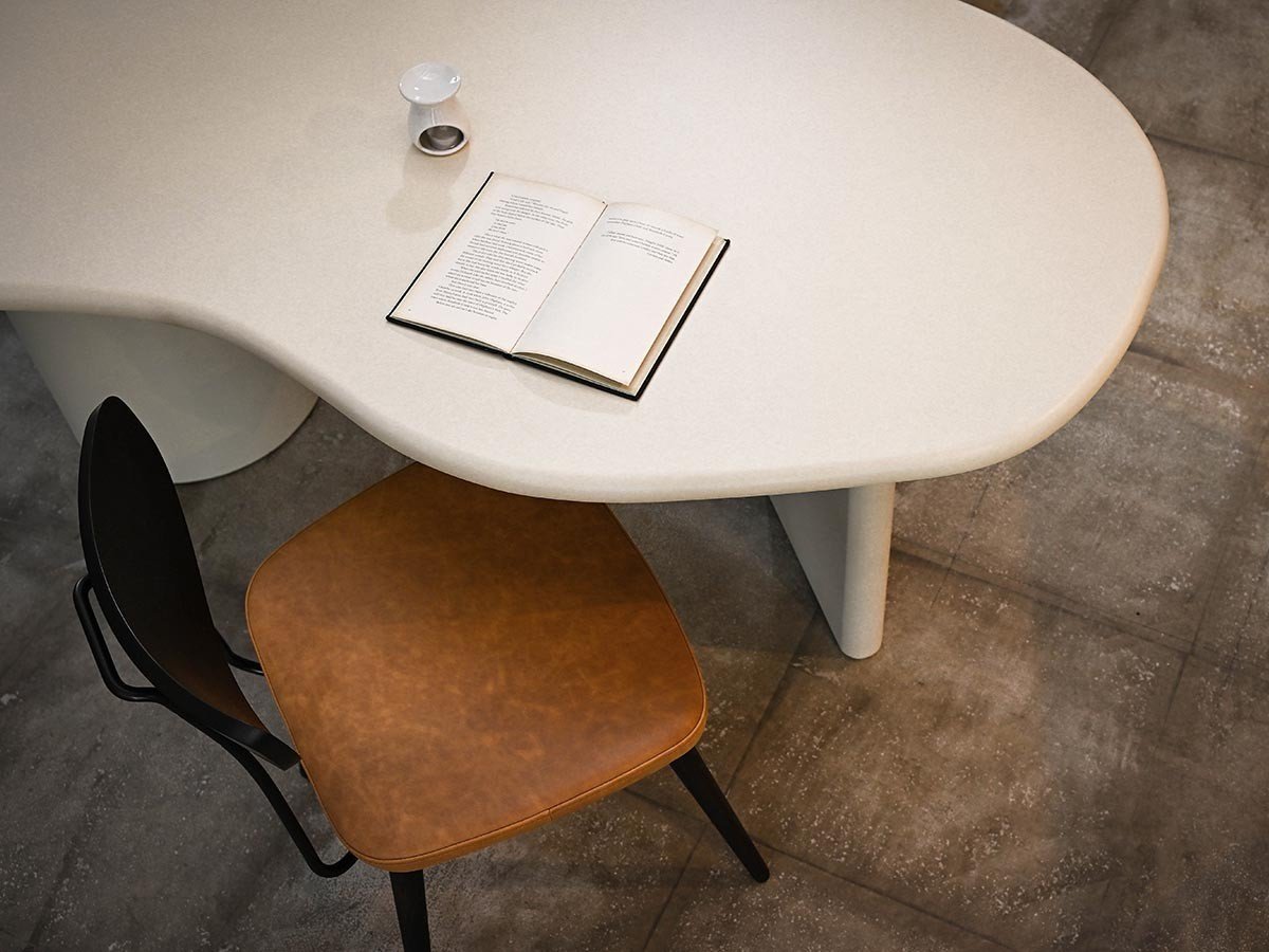 【オルグ/OLGUE / GOODS】のSurround Dining Table / サラウンド ダイニングテーブル 幅200cm インテリア・キッズ・メンズ・レディースファッション・服の通販 founy(ファニー) 　アシンメトリー　Asymmetrical Style　ストーン　Stone, Gem-Like　テーブル　Table, Dining Table　フォルム　Silhouette, Form　ホーム・キャンプ・アウトドア・お取り寄せ　Home Living / Home & Lifestyle / Camping Gear / Outdoor Camping　家具・インテリア　Home Furniture & Interior. Stylish & Functional Living Spaces　テーブル　Dining, Coffee & Side Tables　ダイニングテーブル・食卓テーブル　Dining Tables　参考イメージ|ID: prp329100004315702 ipo3291000000034104535