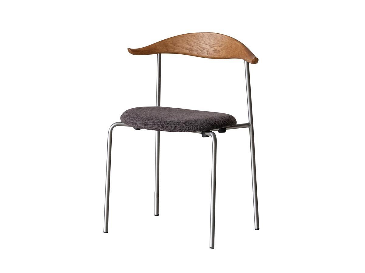 【ノル/NOR / CRASH GATE / GOODS】のRAUL CHAIR / ラウル チェア 張座 インテリア・キッズ・メンズ・レディースファッション・服の通販 founy(ファニー) 　フォルム　Form　フォーム　Form　ホーム・キャンプ・アウトドア・お取り寄せ　Home,Garden,Outdoor,Camping Gear　家具・インテリア　Furniture　チェア・椅子　Chair　ダイニングチェア　Dining Chair　フレームシルバー、張地:チャコールブラウン|ID: prp329100004320578 ipo3291000000030159389