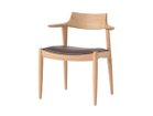 【日進木工/NISSHIN MOKKOU / GOODS】のWHITE WOOD Dining Chair / ホワイトウッド ダイニングチェア WOC-165 張地:エン 15D ダークブラウン(レザーL)、ON|ID:prp329100004356388