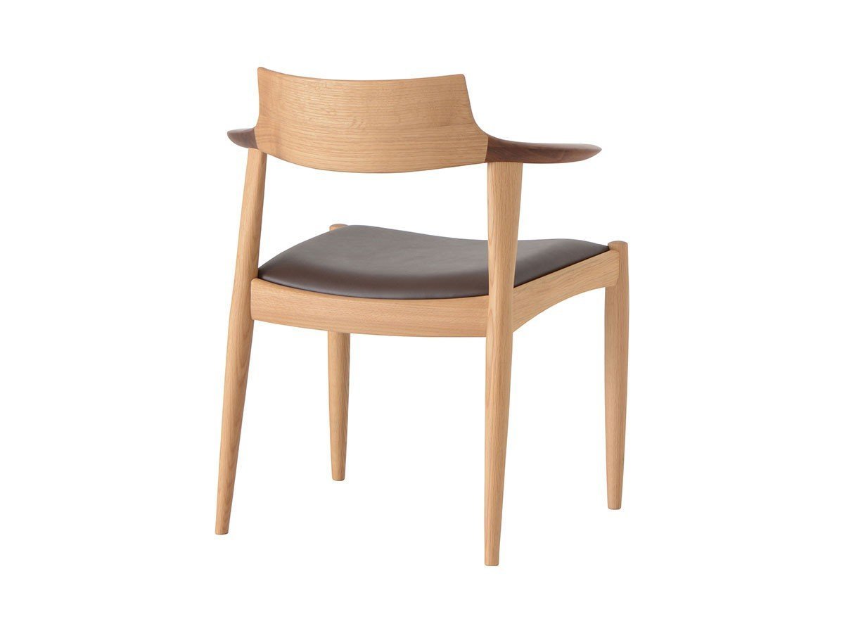 【日進木工/NISSHIN MOKKOU / GOODS】のWHITE WOOD Dining Chair / ホワイトウッド ダイニングチェア WOC-161 インテリア・キッズ・メンズ・レディースファッション・服の通販 founy(ファニー) 　ウッド　Wood　軽量　Lightweight　ハーフ　Half　フレーム　Flame　モダン　Modern　送料無料　Free Shipping　ホーム・キャンプ・アウトドア・お取り寄せ　Home,Garden,Outdoor,Camping Gear　家具・インテリア　Furniture　チェア・椅子　Chair　ダイニングチェア　Dining Chair　張地:エン 15D ダークブラウン(レザーL)|ID: prp329100004356389 ipo3291000000030439174