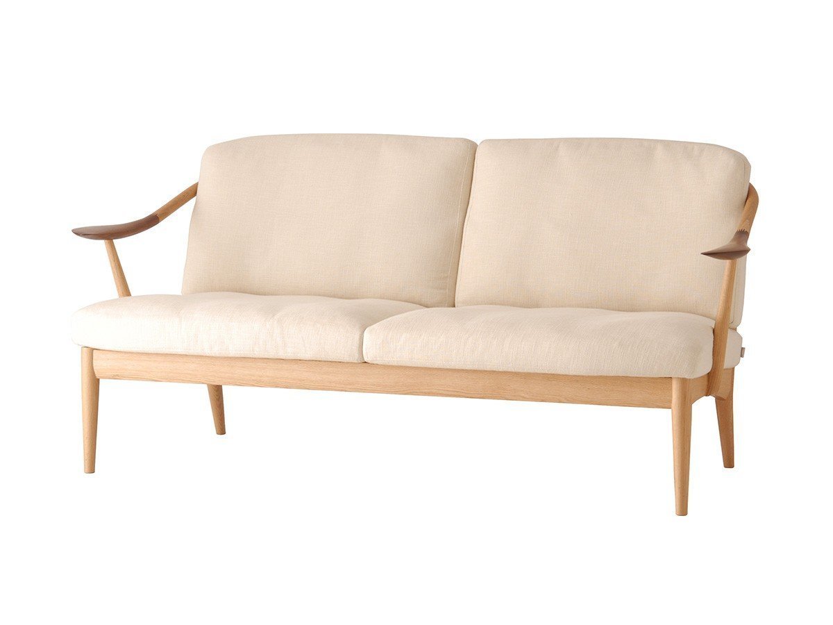 【日進木工/NISSHIN MOKKOU / GOODS】のWHITE WOOD Sofa / ホワイトウッド ソファ 2人掛け インテリア・キッズ・メンズ・レディースファッション・服の通販 founy(ファニー) 　ウッド　Wood　クッション　Cushion　フレーム　Flame　モダン　Modern　モチーフ　Motif　おすすめ　Recommend　ホーム・キャンプ・アウトドア・お取り寄せ　Home,Garden,Outdoor,Camping Gear　家具・インテリア　Furniture　ソファー　Sofa　張地:RE 46I アイボリー(ファブリックC)|ID: prp329100004356397 ipo3291000000030439221