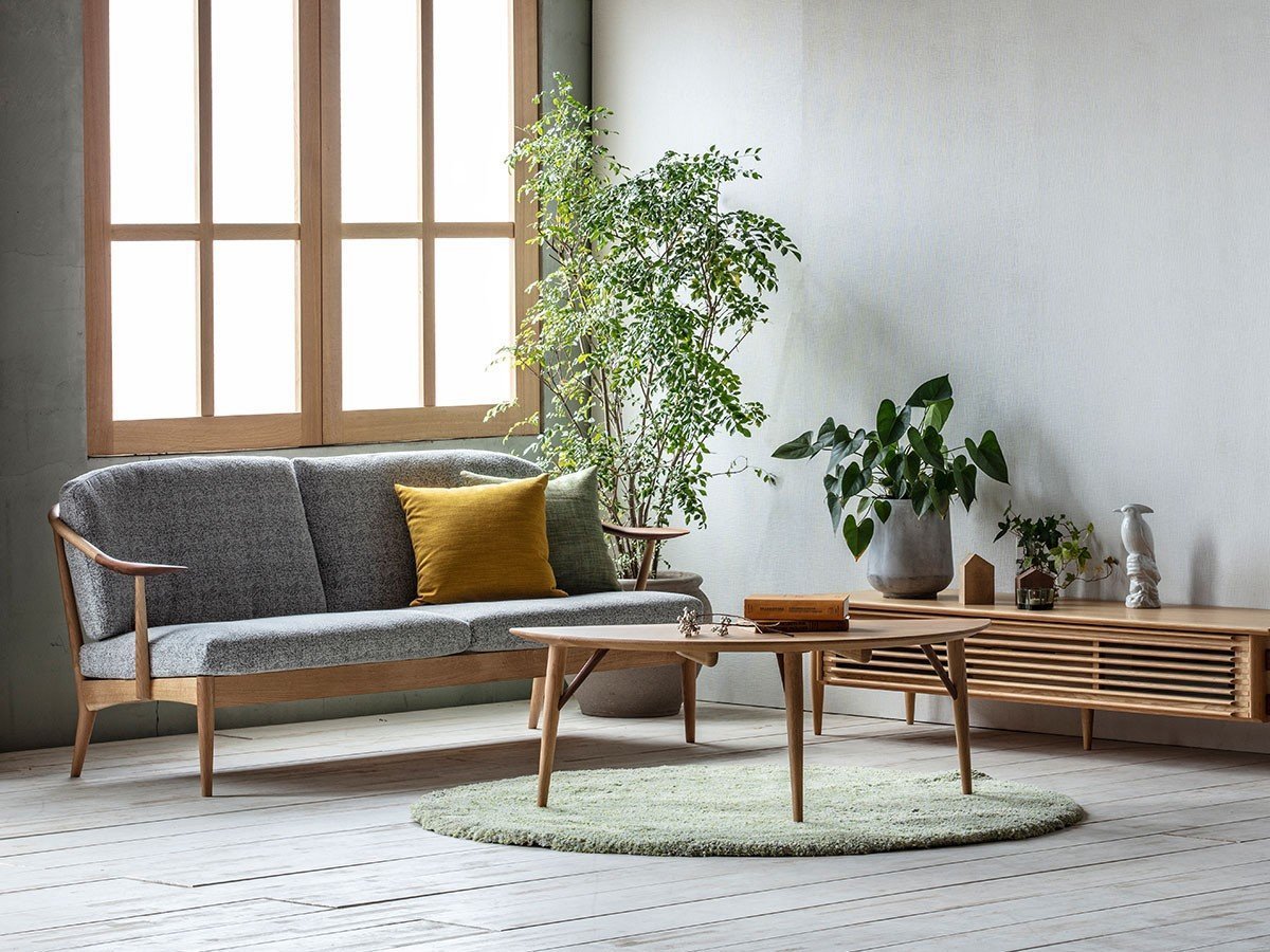 【日進木工/NISSHIN MOKKOU / GOODS】のWHITE WOOD Leaf Living Table / ホワイトウッド リーフ リビングテーブル 幅140cm インテリア・キッズ・メンズ・レディースファッション・服の通販 founy(ファニー) 　送料無料　Free Shipping　ウッド　Wood　テーブル　Table　モダン　Modern　モチーフ　Motif　リーフ　Leaf　ホーム・キャンプ・アウトドア・お取り寄せ　Home,Garden,Outdoor,Camping Gear　家具・インテリア　Furniture　テーブル　Table　ローテーブル・センターテーブル　Low Table/Center Table　参考イメージ|ID: prp329100004356406 ipo3291000000030439263