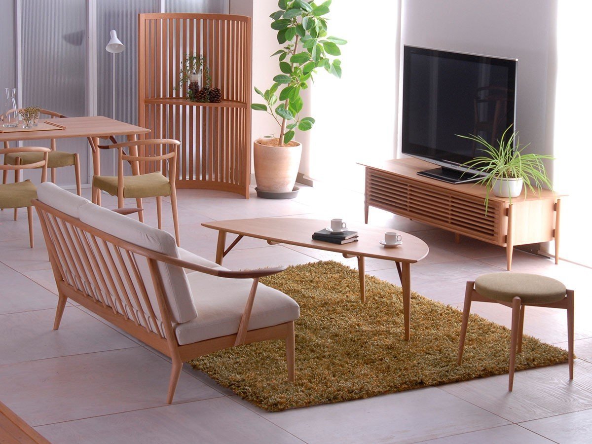 【日進木工/NISSHIN MOKKOU / GOODS】のWHITE WOOD Leaf Living Table / ホワイトウッド リーフ リビングテーブル 幅140cm 人気、トレンドファッション・服の通販 founy(ファニー) 　送料無料　Free Shipping　ウッド　Wood　テーブル　Table　モダン　Modern　モチーフ　Motif　リーフ　Leaf　ホーム・キャンプ・アウトドア・お取り寄せ　Home,Garden,Outdoor,Camping Gear　家具・インテリア　Furniture　テーブル　Table　ローテーブル・センターテーブル　Low Table/Center Table　other-2|ID: prp329100004356406 ipo3291000000031463880