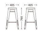 【フライミー ファクトリー/FLYMEe Factory / GOODS】のHIGH STOOL / ハイスツール e14001 「高さ76cm」寸法図|ID:prp329100004359953