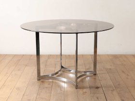 【ロイズ アンティークス/Lloyd's Antiques / GOODS】 Real Antique Merrow Associates Glass Top Table / 英国アンティーク家具 メロー アソシエイツ グラストップテーブル人気、トレンドファッション・服の通販 founy(ファニー) アンティーク Antique グラス Glass シェイプ Shape テーブル Table モダン Modern ラウンド Round ホーム・キャンプ・アウトドア・お取り寄せ Home,Garden,Outdoor,Camping Gear 家具・インテリア Furniture テーブル Table ダイニングテーブル Dining Table |ID:prp329100004378375