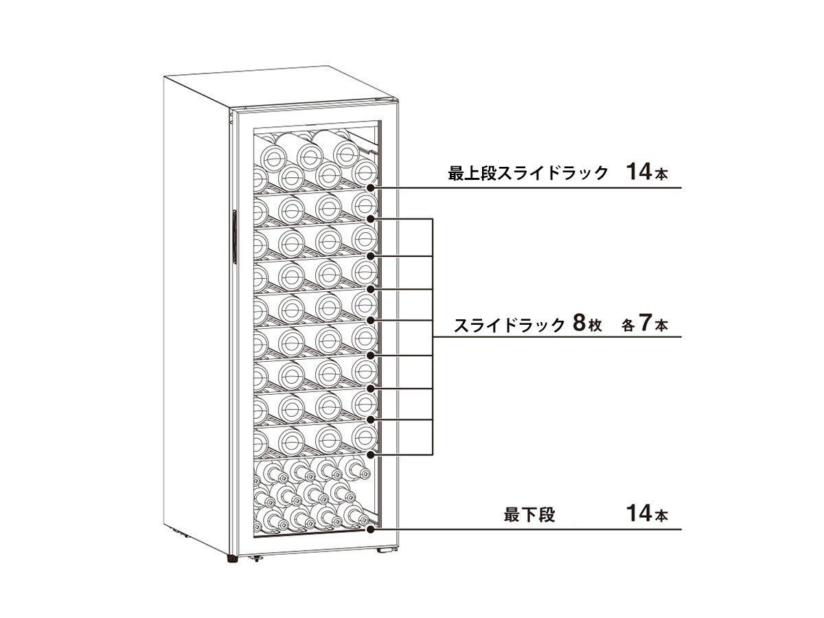 【フォルスタージャパン/forster japan / GOODS】のHome Cellar FJH-201GS / ホームセラー FJH-201GS インテリア・キッズ・メンズ・レディースファッション・服の通販 founy(ファニー) 　ガラス　Glass　コンパクト　Compact　夏　Summer　ホーム・キャンプ・アウトドア・お取り寄せ　Home,Garden,Outdoor,Camping Gear　家具・インテリア　Furniture　その他 インテリア雑貨、家具　Furniture, Interior, Others　一般的なボルドーボトル84本を収容できます。|ID: prp329100004390502 ipo3291000000030696406