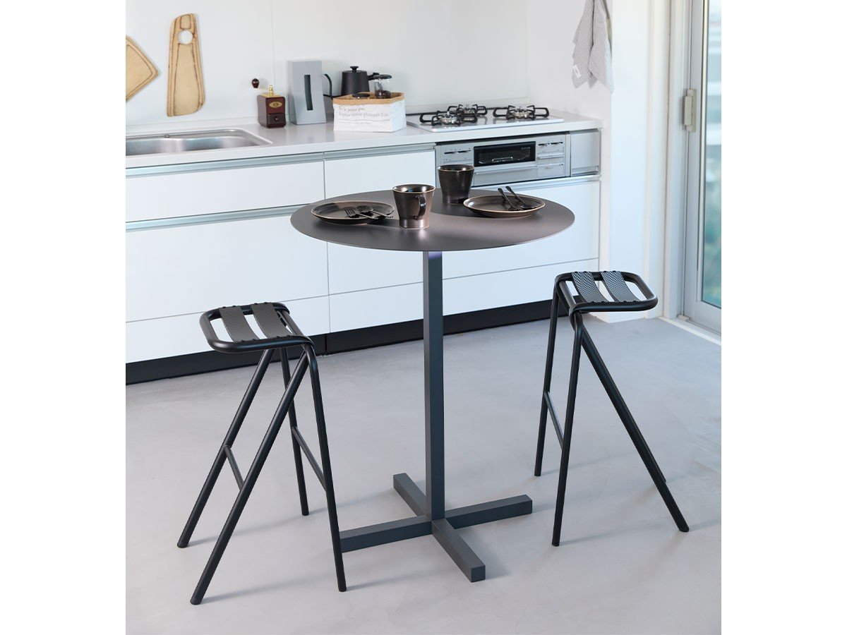 【デュエンデ/DUENDE / GOODS】のSOLID STEEL HIGH DINNER TABLE ROUND / ソリッドスチール ハイダイナーテーブル ラウンド 人気、トレンドファッション・服の通販 founy(ファニー) 　送料無料　Free Shipping　コンパクト　Compact　スリム　Slim　テーブル　Table　ラウンド　Round　ワーク　Work　ホーム・キャンプ・アウトドア・お取り寄せ　Home,Garden,Outdoor,Camping Gear　家具・インテリア　Furniture　テーブル　Table　コンソール・カウンターテーブル　Console/Counter Table　other-2|ID: prp329100004403725 ipo3291000000031460844