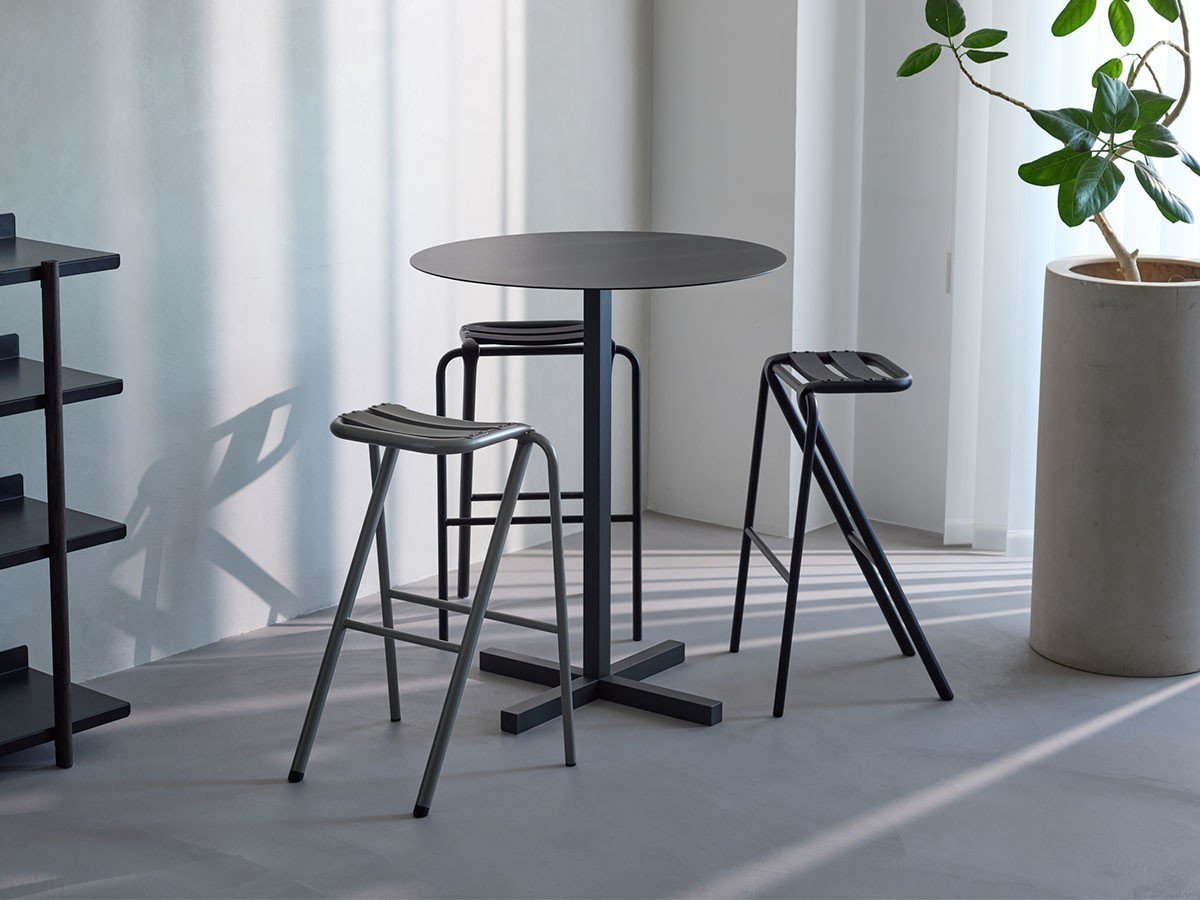 【デュエンデ/DUENDE / GOODS】のSOLID STEEL HIGH DINNER TABLE ROUND / ソリッドスチール ハイダイナーテーブル ラウンド 人気、トレンドファッション・服の通販 founy(ファニー) 　送料無料　Free Shipping　コンパクト　Compact　スリム　Slim　テーブル　Table　ラウンド　Round　ワーク　Work　ホーム・キャンプ・アウトドア・お取り寄せ　Home,Garden,Outdoor,Camping Gear　家具・インテリア　Furniture　テーブル　Table　コンソール・カウンターテーブル　Console/Counter Table　other-4|ID: prp329100004403725 ipo3291000000031460848