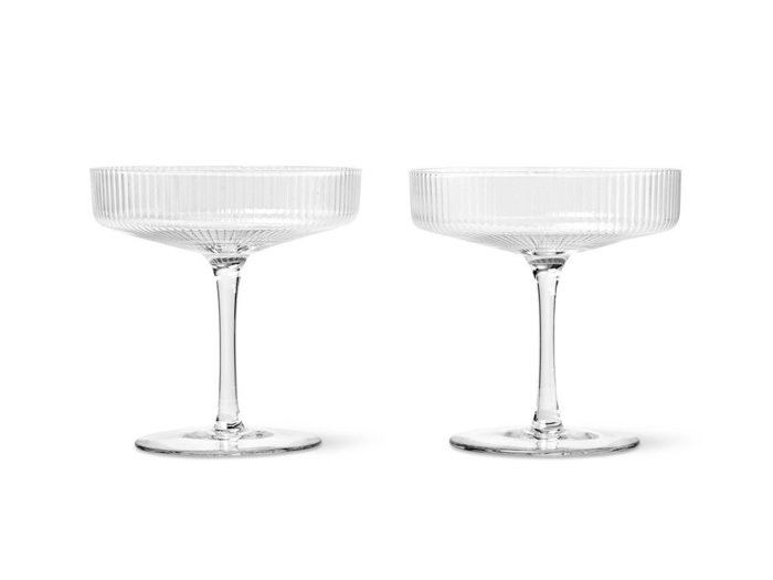 【ファームリビング/ferm LIVING / GOODS】のRipple Champagne Saucers / リップル シャンパングラス 2脚セット インテリア・キッズ・メンズ・レディースファッション・服の通販 founy(ファニー) https://founy.com/ ガラス Glass グラス Glass テーブル Table ハンド Hand |ID: prp329100004403729 ipo3291000000030765518