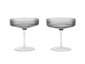 【ファームリビング/ferm LIVING / GOODS】のRipple Champagne Saucers / リップル シャンパングラス 2脚セット 人気、トレンドファッション・服の通販 founy(ファニー) ガラス Glass, Glassware グラス Glass, Eyewear テーブル Table, Dining Table ハンド Hand, Handmade |ID:prp329100004403729
