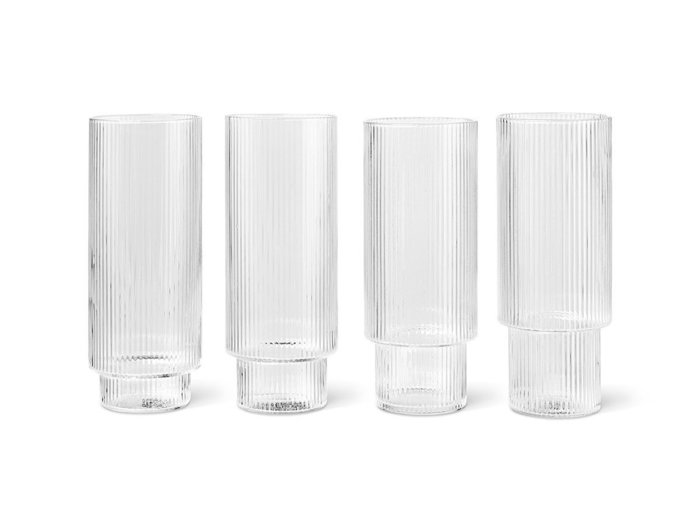 【ファームリビング/ferm LIVING / GOODS】のRipple Long Drink Glasses / リップル ロンググラス 4個セット インテリア・キッズ・メンズ・レディースファッション・服の通販 founy(ファニー) https://founy.com/ 送料無料 Free Shipping ガラス Glass グラス Glass タンブラー Tumbler テーブル Table ハンド Hand ロング Long |ID: prp329100004403731 ipo3291000000030765524