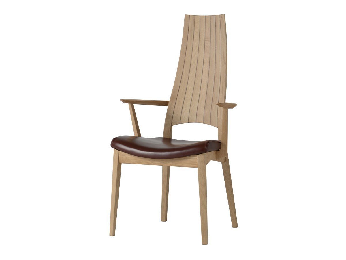 【日進木工/NISSHIN MOKKOU / GOODS】のCARVE High-back Armchair / カーヴ ハイバックアームチェア インテリア・キッズ・メンズ・レディースファッション・服の通販 founy(ファニー) 　クッション　Cushion, Throw Pillow　モチーフ　Motif, Design Theme　送料無料　Free Shipping　ホーム・キャンプ・アウトドア・お取り寄せ　Home Living / Home & Lifestyle / Camping Gear / Outdoor Camping　家具・インテリア　Home Furniture & Interior. Stylish & Functional Living Spaces　チェア・椅子　Seating & Chairs　ダイニングチェア・木製チェア　Dining Chairs　ホーム・キャンプ・アウトドア・お取り寄せ　Home Living / Home & Lifestyle / Camping Gear / Outdoor Camping　家具・インテリア　Home Furniture & Interior. Stylish & Functional Living Spaces　チェア・椅子　Seating & Chairs　アームチェア・アクセントチェア　Armchairs & Accent Chairs　張地:セミアニリン R レッドブラウン(レザーM)|ID: prp329100004419025 ipo3291000000030851939