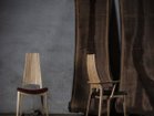 【日進木工/NISSHIN MOKKOU / GOODS】のCARVE Middle-back Armchair / カーヴ ミドルバックアームチェア 左:ミドルバックチェア、右:本商品|ID:prp329100004419028