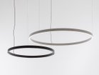 【アルテミデ/Artemide / GOODS】のA.24 Stand-alone Circular / A.24 スタンドアロン サーキュラー [左]タイプ:シャーピングエミッション、ブラック、サイズ:直径112.2cm[右]タ|ID:prp329100004419066