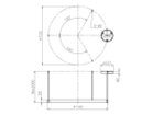 【アルテミデ/Artemide / GOODS】のA.24 Stand-alone Circular / A.24 スタンドアロン サーキュラー 寸法図「直径112.2cm(実寸114.9cm)」|ID:prp329100004419066