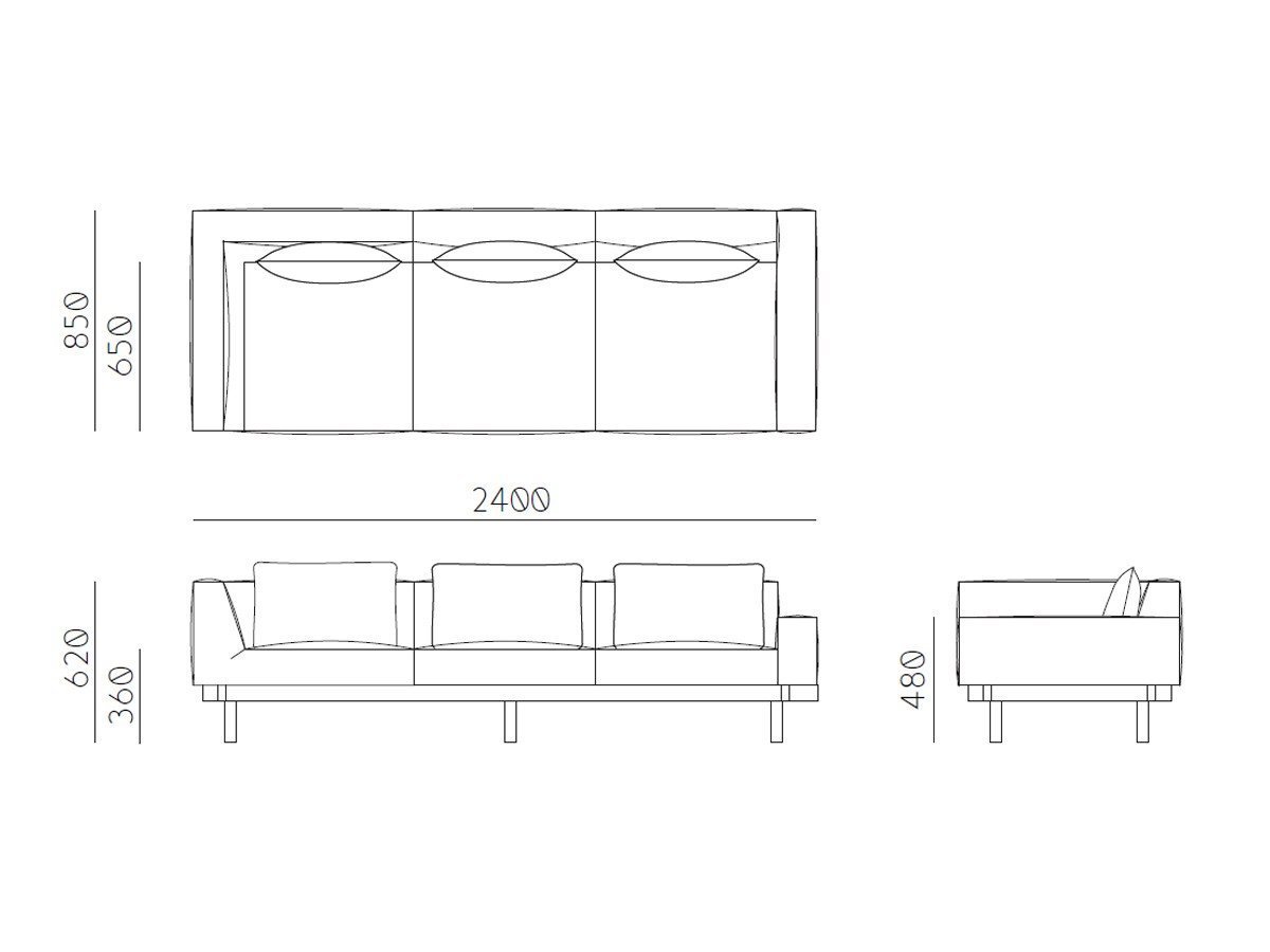 【アリアケ/ARIAKE / GOODS】のRaft Sofa / ラフト ソファ ワンアーム2シーター + ワンアーム2シーター コーナー付 インテリア・キッズ・メンズ・レディースファッション・服の通販 founy(ファニー) 　コンパクト　Compact　シンプル　Simple　バランス　Balance　フィット　Fit　フレーム　Flame　ホーム・キャンプ・アウトドア・お取り寄せ　Home,Garden,Outdoor,Camping Gear　家具・インテリア　Furniture　ソファー　Sofa　寸法図「右コーナー(ワンアーム2シーター コーナー付)」|ID: prp329100004419079 ipo3291000000030852305