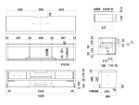 【日進木工/NISSHIN MOKKOU / GOODS】のCARVE TV Board / カーヴ テレビボード 「幅160cm」寸法図|ID:prp329100004419103