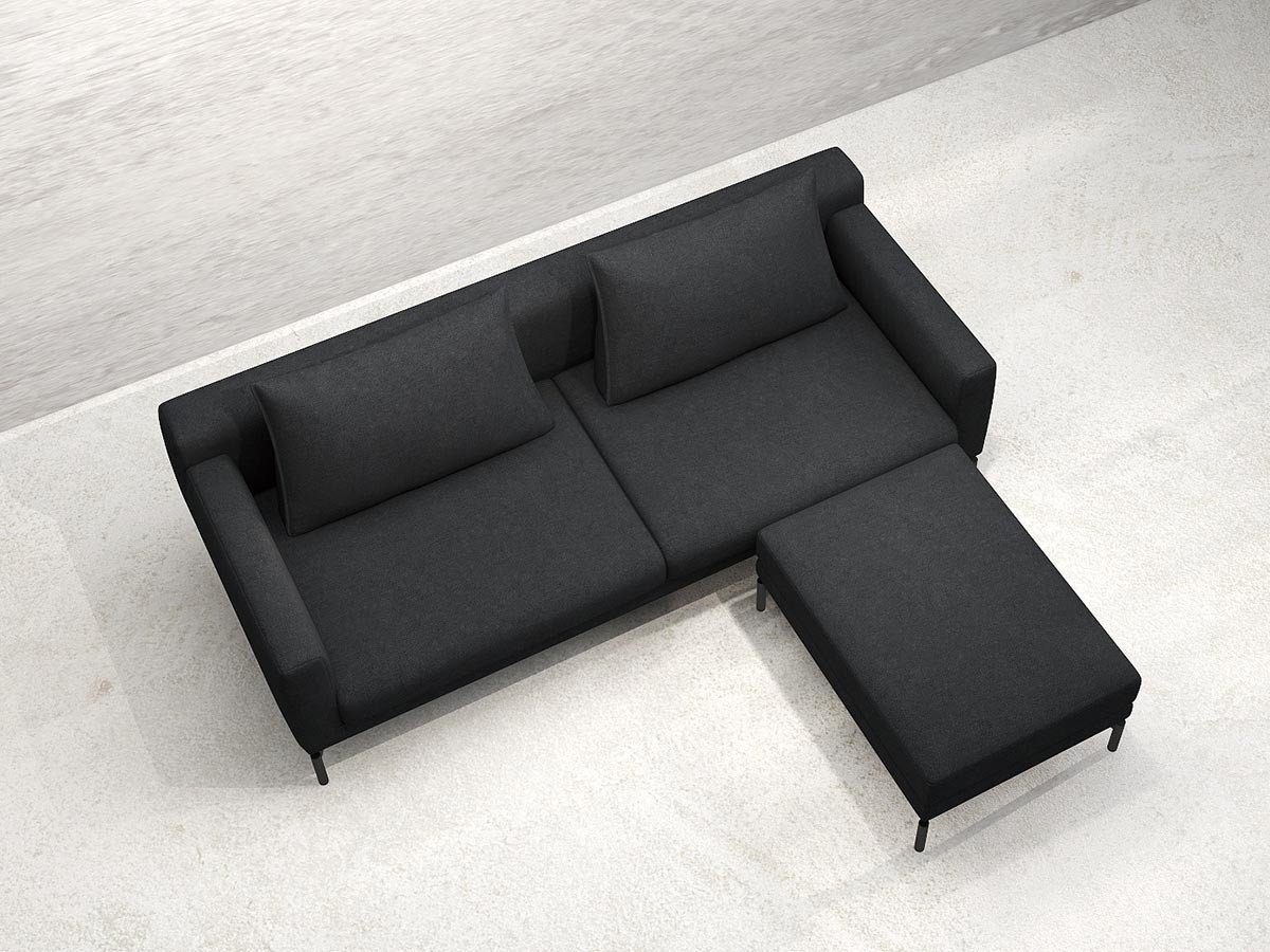 【フランネルソファ/FLANNEL SOFA / GOODS】のLENIS STOOL LARGE / レニス スツール ラージ インテリア・キッズ・メンズ・レディースファッション・服の通販 founy(ファニー) 　送料無料　Free Shipping　モダン　Modern　リラックス　Relax　ホーム・キャンプ・アウトドア・お取り寄せ　Home,Garden,Outdoor,Camping Gear　家具・インテリア　Furniture　その他 インテリア雑貨、家具　Furniture, Interior, Others　3人掛けソファと組み合せたイメージ|ID: prp329100004438010 ipo3291000000030998997
