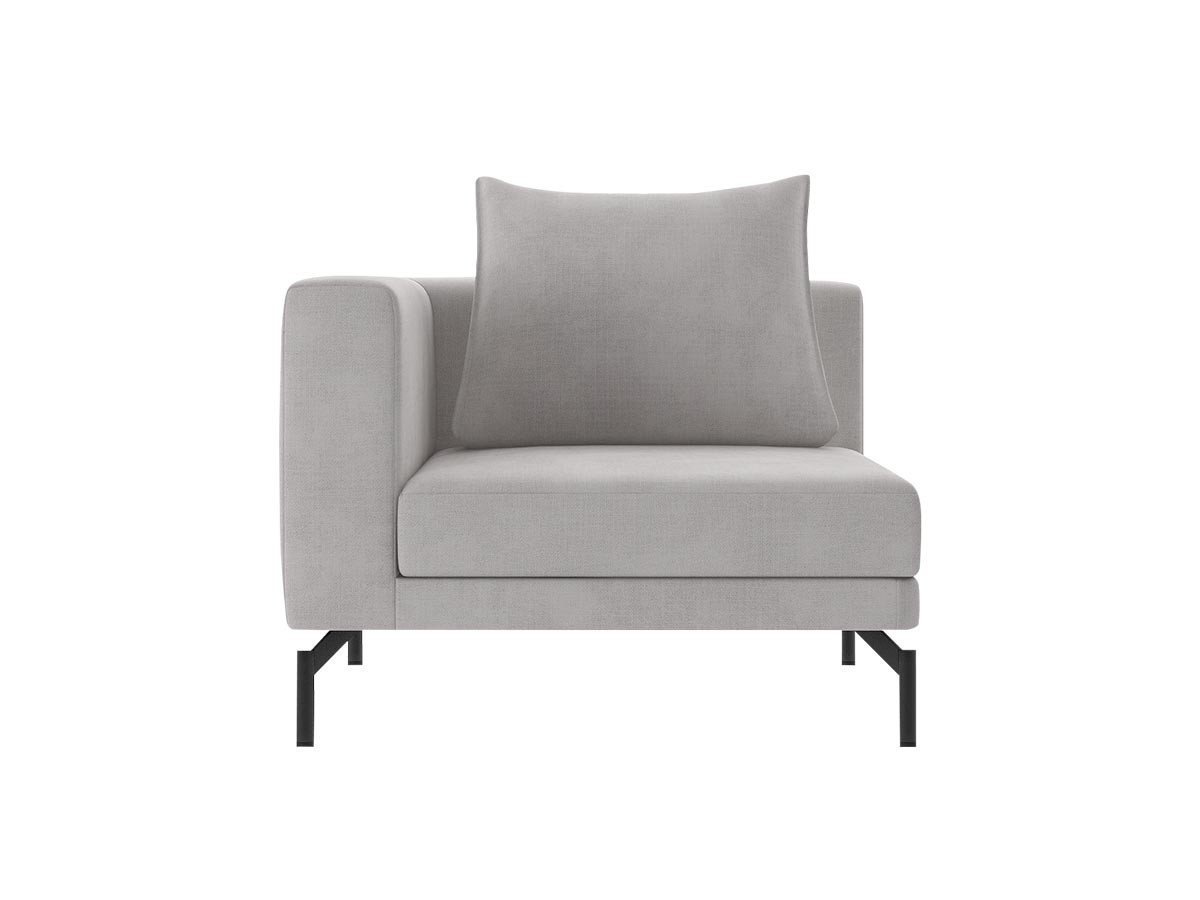 【フランネルソファ/FLANNEL SOFA / GOODS】のLENIS 1P CORNER SOFA / レニス 1人掛けコーナーソファ インテリア・キッズ・メンズ・レディースファッション・服の通販 founy(ファニー) 　クッション　Cushion　シンプル　Simple　スタンダード　Standard　パイピング　Piping　フォルム　Form　ポケット　Pocket　モダン　Modern　リラックス　Relax　ホーム・キャンプ・アウトドア・お取り寄せ　Home,Garden,Outdoor,Camping Gear　家具・インテリア　Furniture　ソファー　Sofa　張地:HUシリーズ ライトグレー(グループ4)、脚部ブラック焼付塗装|ID: prp329100004438013 ipo3291000000030999061