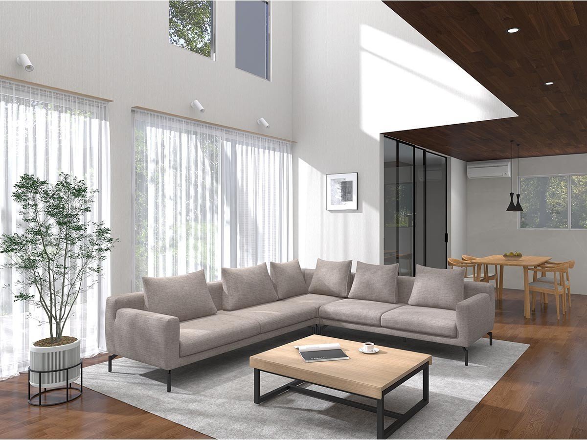 【フランネルソファ/FLANNEL SOFA / GOODS】のLENIS 1P CORNER SOFA / レニス 1人掛けコーナーソファ インテリア・キッズ・メンズ・レディースファッション・服の通販 founy(ファニー) 　クッション　Cushion　シンプル　Simple　スタンダード　Standard　パイピング　Piping　フォルム　Form　ポケット　Pocket　モダン　Modern　リラックス　Relax　ホーム・キャンプ・アウトドア・お取り寄せ　Home,Garden,Outdoor,Camping Gear　家具・インテリア　Furniture　ソファー　Sofa　張地:HCシリーズ サンドベージュ(グループ5)、脚部ブラック焼付塗装|ID: prp329100004438013 ipo3291000000030999090