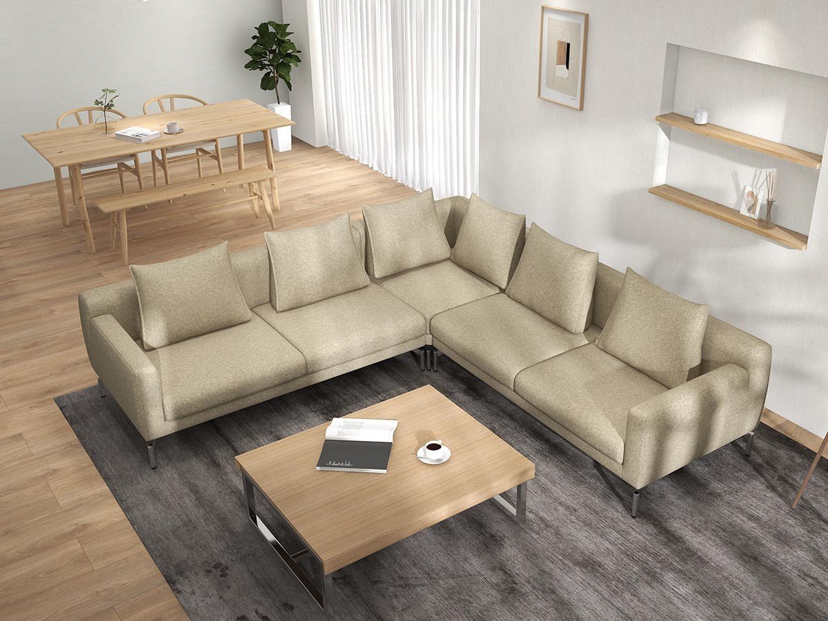 【フランネルソファ/FLANNEL SOFA / GOODS】のLENIS 1P CORNER SOFA / レニス 1人掛けコーナーソファ インテリア・キッズ・メンズ・レディースファッション・服の通販 founy(ファニー) 　クッション　Cushion　シンプル　Simple　スタンダード　Standard　パイピング　Piping　フォルム　Form　ポケット　Pocket　モダン　Modern　リラックス　Relax　ホーム・キャンプ・アウトドア・お取り寄せ　Home,Garden,Outdoor,Camping Gear　家具・インテリア　Furniture　ソファー　Sofa　組合せ例:2.5人掛け片肘ソファ × 2、1人掛けコーナーソファ(本商品)張地:脚部|ID: prp329100004438013 ipo3291000000030999094