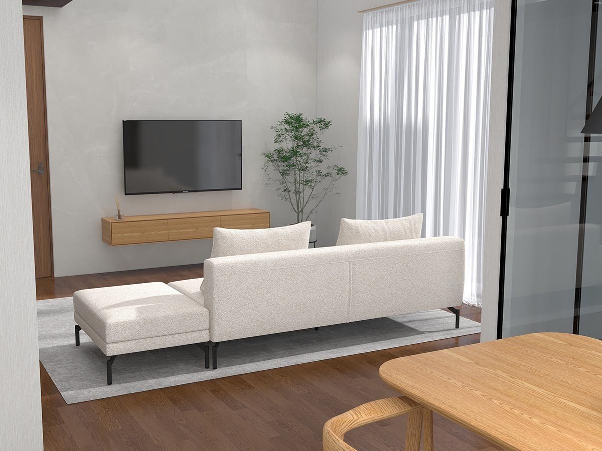 【フランネルソファ/FLANNEL SOFA / GOODS】のLENIS 3P ONE ARM SOFA / レニス 3人掛け片肘ソファ インテリア・キッズ・メンズ・レディースファッション・服の通販 founy(ファニー) 　クッション　Cushion, Throw Pillow　シンプル　Simple, Minimal　スタンダード　Standard, Basic　パイピング　Piping, Trim Design　フォルム　Silhouette, Form　ポケット　Pocket, Pocket Detail　モダン　Modern, Contemporary　リラックス　Relax, Relaxed Fit　ホーム・キャンプ・アウトドア・お取り寄せ　Home Living / Home & Lifestyle / Camping Gear / Outdoor Camping　家具・インテリア　Home Furniture & Interior. Stylish & Functional Living Spaces　ソファー　Couches & Sofas　張地:HQシリーズ アイボリー(グループ4)、脚部ブラック焼付塗装、アーム位置:座って右アーム|ID: prp329100004438015 ipo3291000000036810244