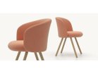 【ヴィトラ/Vitra / GOODS】のMikado Side Chair / ミカド サイドチェア 4レッグ(ウッド) 手前:同シリーズの「アームチェア」、奥:本商品|ID:prp329100004446312