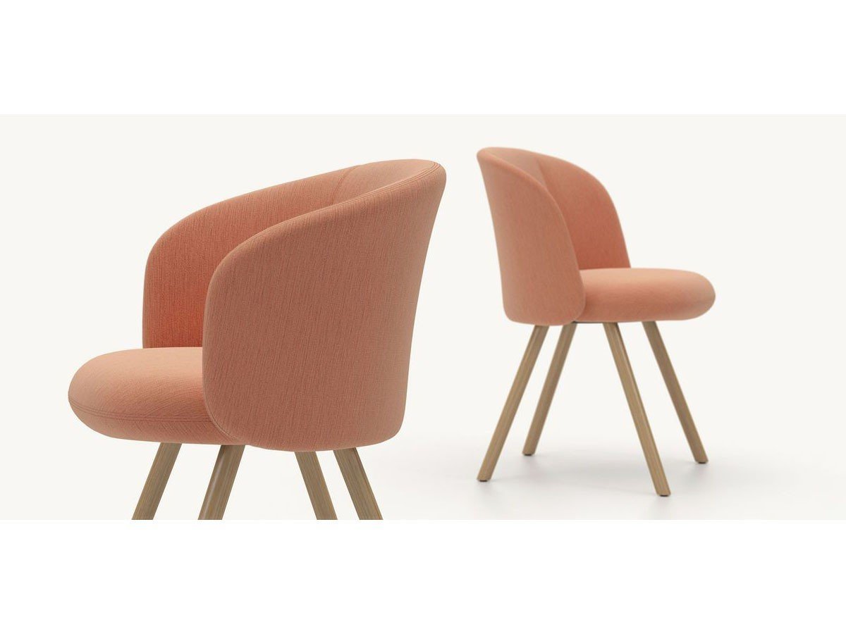 【ヴィトラ/Vitra / GOODS】のMikado Side Chair / ミカド サイドチェア 4レッグ(ウッド) インテリア・キッズ・メンズ・レディースファッション・服の通販 founy(ファニー) 　ウッド　Wooden Design　ファブリック　Fabric, Textile　フォルム　Silhouette, Form　ロンドン　London Style, British Inspired　送料無料　Free Shipping　ホーム・キャンプ・アウトドア・お取り寄せ　Home Living / Home & Lifestyle / Camping Gear / Outdoor Camping　家具・インテリア　Home Furniture & Interior. Stylish & Functional Living Spaces　チェア・椅子　Seating & Chairs　ダイニングチェア・木製チェア　Dining Chairs　手前:同シリーズの「アームチェア」、奥:本商品|ID: prp329100004446312 ipo3291000000033331204