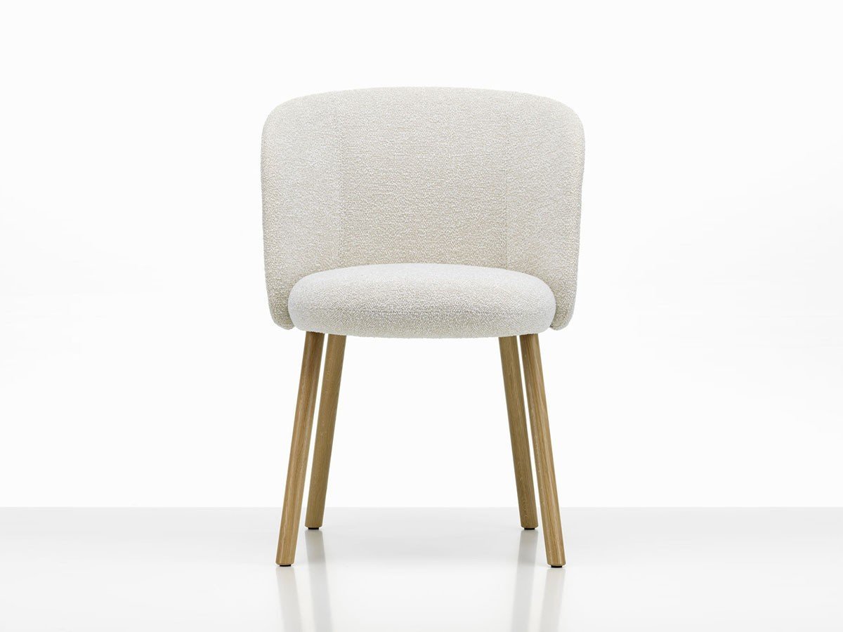 【ヴィトラ/Vitra / GOODS】のMikado Side Chair / ミカド サイドチェア 4レッグ(ウッド) インテリア・キッズ・メンズ・レディースファッション・服の通販 founy(ファニー) 　ウッド　Wooden Design　ファブリック　Fabric, Textile　フォルム　Silhouette, Form　ロンドン　London Style, British Inspired　送料無料　Free Shipping　ホーム・キャンプ・アウトドア・お取り寄せ　Home Living / Home & Lifestyle / Camping Gear / Outdoor Camping　家具・インテリア　Home Furniture & Interior. Stylish & Functional Living Spaces　チェア・椅子　Seating & Chairs　ダイニングチェア・木製チェア　Dining Chairs　張地:ヌビア 01 アイボリー / パール(ファブリック F100)、脚部:ナチュラルオーク|ID: prp329100004446312 ipo3291000000033331205