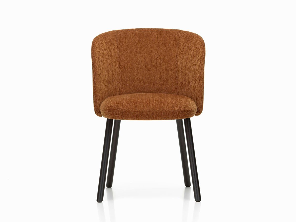 【ヴィトラ/Vitra / GOODS】のMikado Side Chair / ミカド サイドチェア 4レッグ(ウッド) インテリア・キッズ・メンズ・レディースファッション・服の通販 founy(ファニー) 　ウッド　Wooden Design　ファブリック　Fabric, Textile　フォルム　Silhouette, Form　ロンドン　London Style, British Inspired　送料無料　Free Shipping　ホーム・キャンプ・アウトドア・お取り寄せ　Home Living / Home & Lifestyle / Camping Gear / Outdoor Camping　家具・インテリア　Home Furniture & Interior. Stylish & Functional Living Spaces　チェア・椅子　Seating & Chairs　ダイニングチェア・木製チェア　Dining Chairs　張地:イロコ 2 15 コニャック(ファブリック F80)、脚部:ダークオーク|ID: prp329100004446312 ipo3291000000033331206