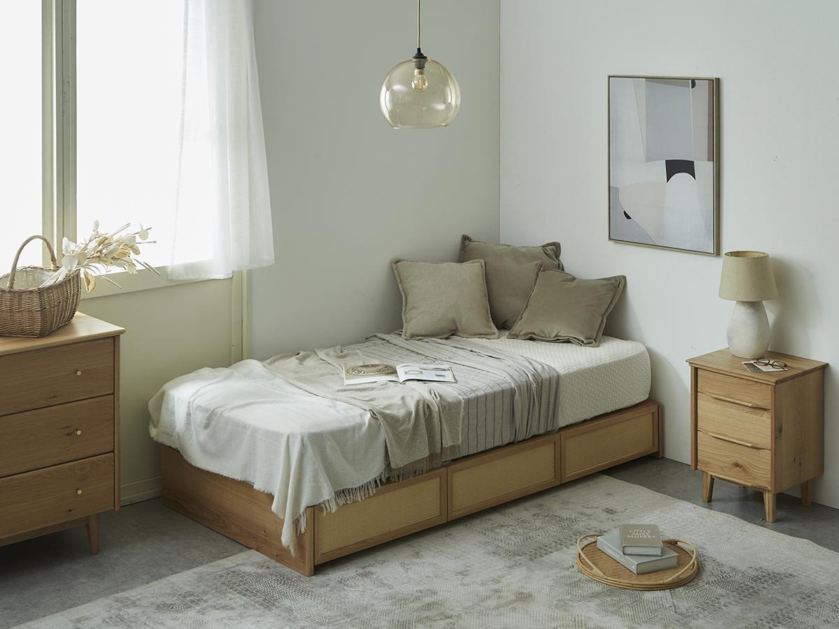 【インルーム/InRoom / GOODS】のIHANA BED / イハナ ベッドフレーム 人気、トレンドファッション・服の通販 founy(ファニー) 　おすすめ　Recommend　フレーム　Flame　ラタン　Rattan　夏　Summer　ホーム・キャンプ・アウトドア・お取り寄せ　Home,Garden,Outdoor,Camping Gear　家具・インテリア　Furniture　ベッド　Bed　シングルベッド　Single Bed　other-4|ID: prp329100004454951 ipo3291000000031457401