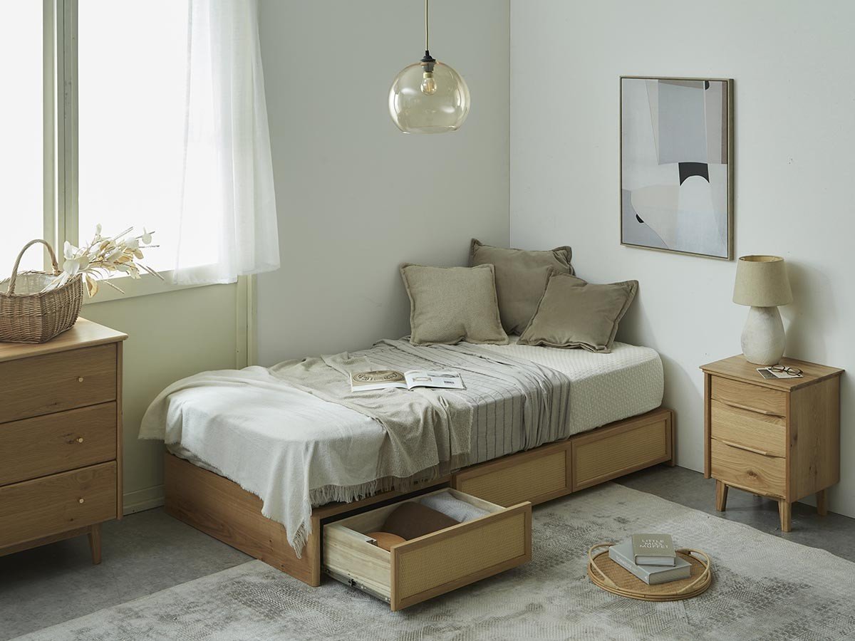 【インルーム/InRoom / GOODS】のIHANA BED / イハナ ベッドフレーム 人気、トレンドファッション・服の通販 founy(ファニー) 　おすすめ　Recommend　フレーム　Flame　ラタン　Rattan　夏　Summer　ホーム・キャンプ・アウトドア・お取り寄せ　Home,Garden,Outdoor,Camping Gear　家具・インテリア　Furniture　ベッド　Bed　シングルベッド　Single Bed　other-5|ID: prp329100004454951 ipo3291000000031457403