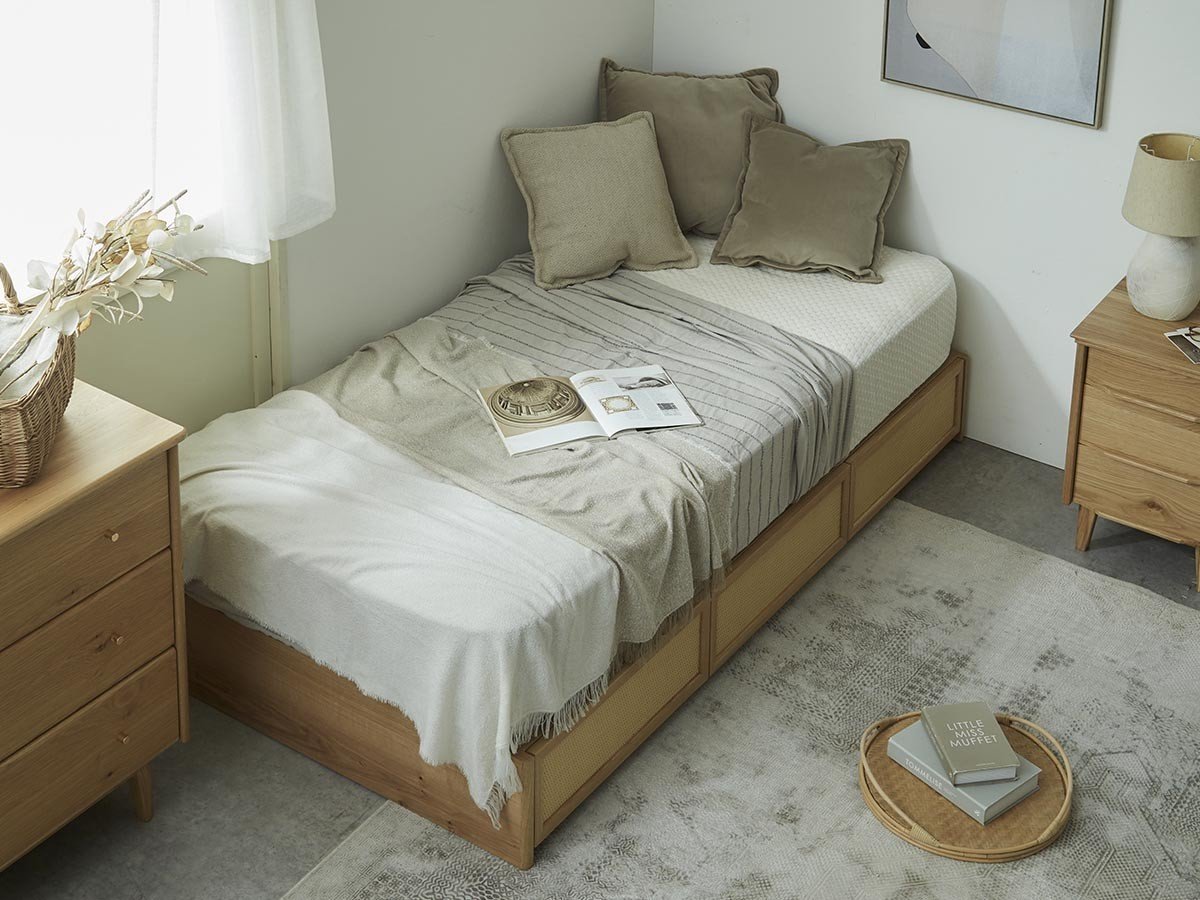 【インルーム/InRoom / GOODS】のIHANA BED / イハナ ベッドフレーム 人気、トレンドファッション・服の通販 founy(ファニー) 　おすすめ　Recommend　フレーム　Flame　ラタン　Rattan　夏　Summer　ホーム・キャンプ・アウトドア・お取り寄せ　Home,Garden,Outdoor,Camping Gear　家具・インテリア　Furniture　ベッド　Bed　シングルベッド　Single Bed　other-6|ID: prp329100004454951 ipo3291000000031457405