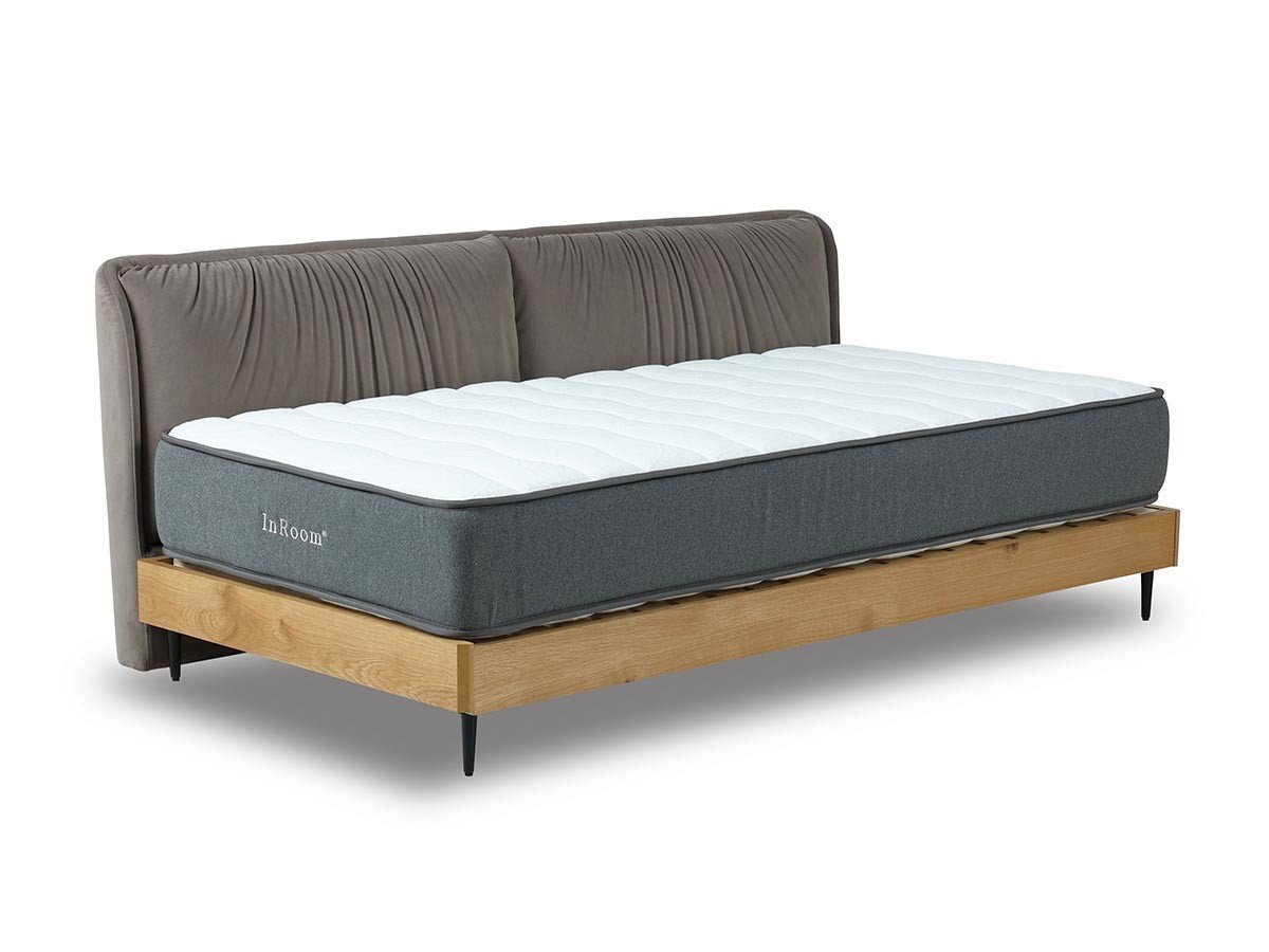 【インルーム/InRoom / GOODS】のNATARISU BED / ナタリス ベッドフレーム 鉄脚 人気、トレンドファッション・服の通販 founy(ファニー) 　ウッド　Wood　ギャザー　Gather　クッション　Cushion　クラシカル　Classical　シンプル　Simple　スプリング　Spring　スリム　Slim　ダブル　Double　フレーム　Flame　ベルベット　Velvet　エレガント 上品　Elegant　ホーム・キャンプ・アウトドア・お取り寄せ　Home,Garden,Outdoor,Camping Gear　家具・インテリア　Furniture　ベッド　Bed　シングルベッド　Single Bed　ホーム・キャンプ・アウトドア・お取り寄せ　Home,Garden,Outdoor,Camping Gear　家具・インテリア　Furniture　ベッド　Bed　セミダブルベッド　Semi-Double Bed　ホーム・キャンプ・アウトドア・お取り寄せ　Home,Garden,Outdoor,Camping Gear　家具・インテリア　Furniture　ベッド　Bed　ダブルベッド　Double Bed　other-6|ID: prp329100004454956 ipo3291000000031457442