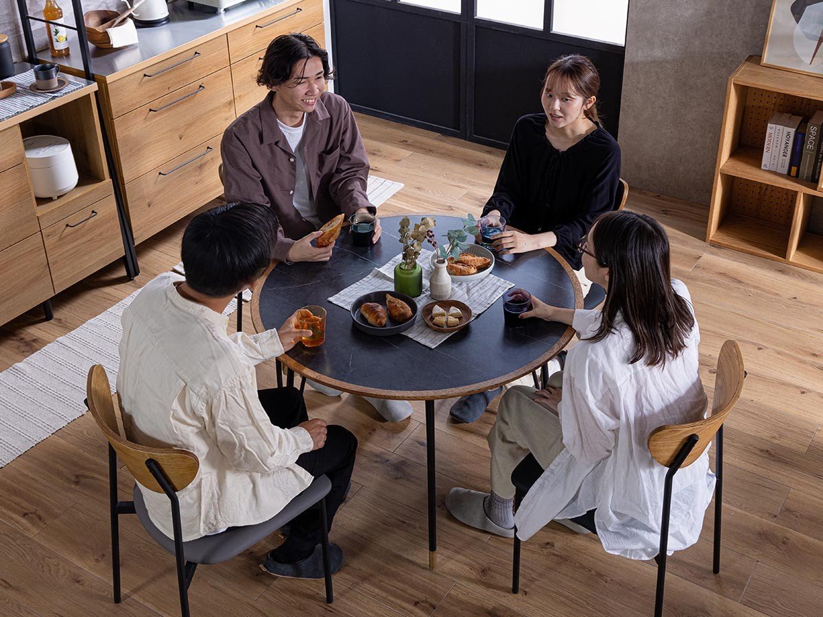 【ノラ/nora / GOODS】のMARURU DINING TABLE / マルル ダイニングテーブル メラミン天板 人気、トレンドファッション・服の通販 founy(ファニー) 　送料無料　Free Shipping　テーブル　Table　モダン　Modern　ラウンド　Round　ホーム・キャンプ・アウトドア・お取り寄せ　Home,Garden,Outdoor,Camping Gear　家具・インテリア　Furniture　テーブル　Table　ダイニングテーブル　Dining Table　other-6|ID: prp329100004465877 ipo3291000000031456840