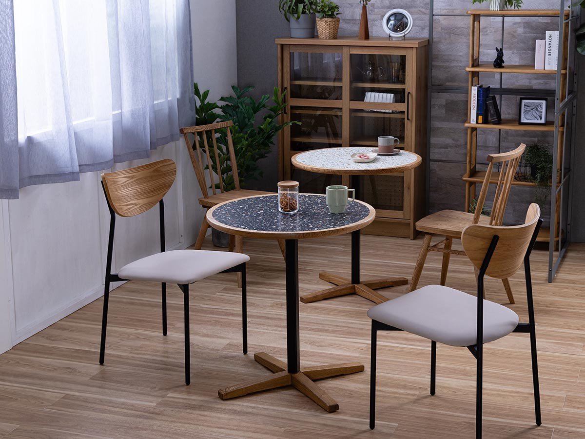 【ノラ/nora / GOODS】のTOFFY CAFE TABLE / トフィー カフェテーブル テラゾー柄メラミン天板 丸型 人気、トレンドファッション・服の通販 founy(ファニー) 　送料無料　Free Shipping　カラフル　Colorful　コンパクト　Compact　テーブル　Table　ラウンド　Round　ホーム・キャンプ・アウトドア・お取り寄せ　Home,Garden,Outdoor,Camping Gear　家具・インテリア　Furniture　テーブル　Table　カフェテーブル　Cafe Table　other-5|ID: prp329100004465882 ipo3291000000031456879