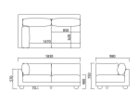 【アドレス/address / GOODS】のFluu.unit sofa / フルー ユニットソファ 片肘 「右アーム」寸法図|ID: prp329100004469144 ipo3291000000032686506