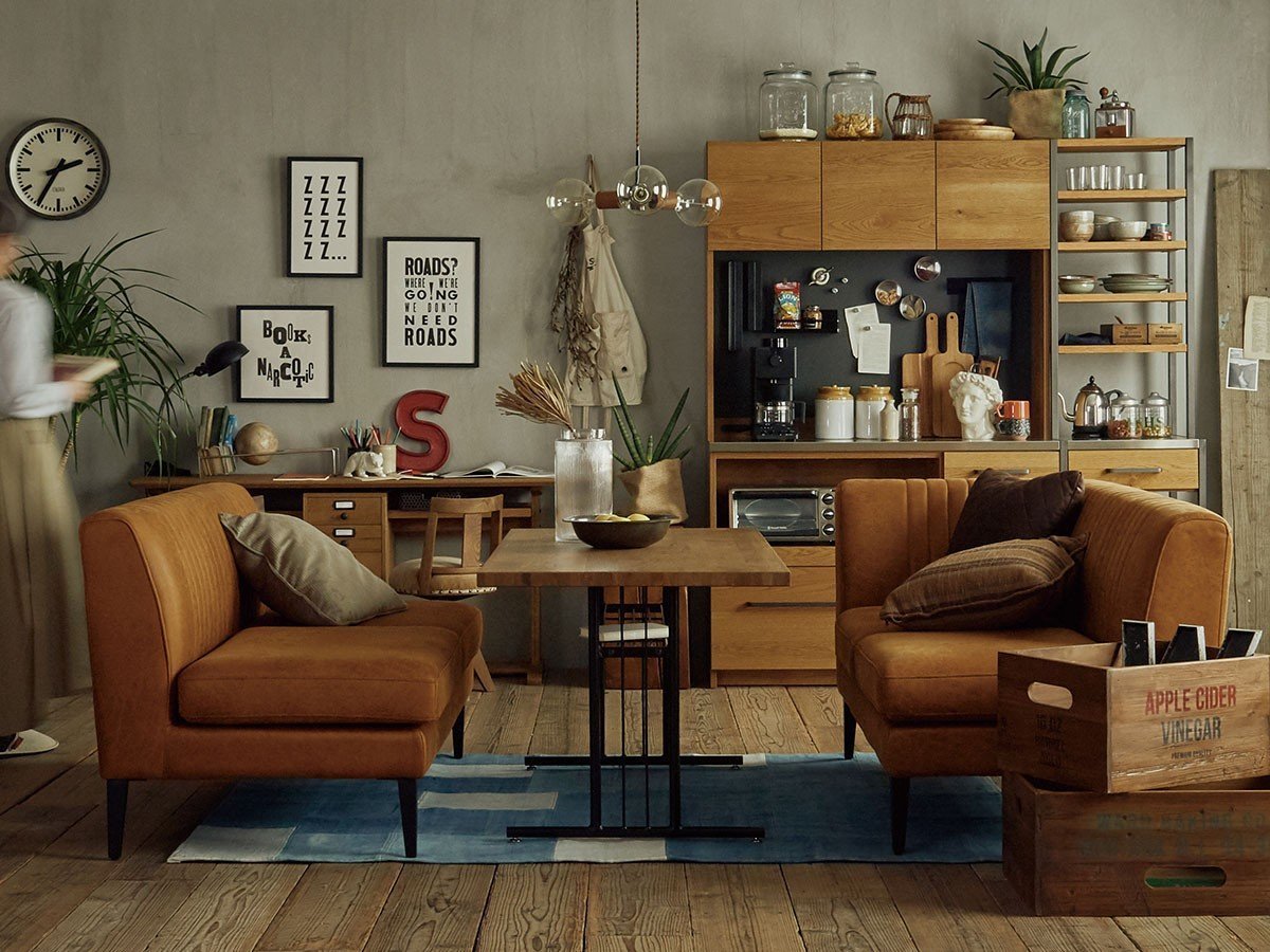 【ノットアンティークス/knot antiques / CRASH GATE / GOODS】のGRESS SOFA / グレス 2人掛けソファ 肘なし 木脚(レザーテックス) インテリア・キッズ・メンズ・レディースファッション・服の通販 founy(ファニー) 　オイル　Oil　テーブル　Table　ファブリック　Fabric　ホーム・キャンプ・アウトドア・お取り寄せ　Home,Garden,Outdoor,Camping Gear　家具・インテリア　Furniture　ソファー　Sofa　参考イメージ|ID: prp329100004469150 ipo3291000000031425045