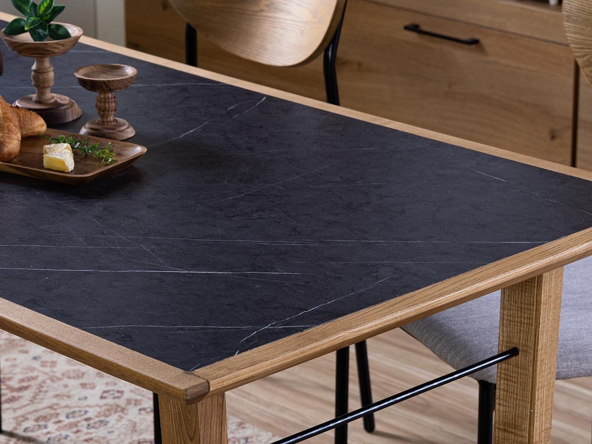 【ノラ/nora / GOODS】のIRORO DINING TABLE / イロロ ダイニングテーブル 幅160cm メラミン石目天板 A脚 人気、トレンドファッション・服の通販 founy(ファニー) 　ウッド　Wood　テーブル　Table　バランス　Balance　雑誌　Magazine　ホーム・キャンプ・アウトドア・お取り寄せ　Home,Garden,Outdoor,Camping Gear　家具・インテリア　Furniture　テーブル　Table　ダイニングテーブル　Dining Table　other-4|ID: prp329100004469177 ipo3291000000031456363