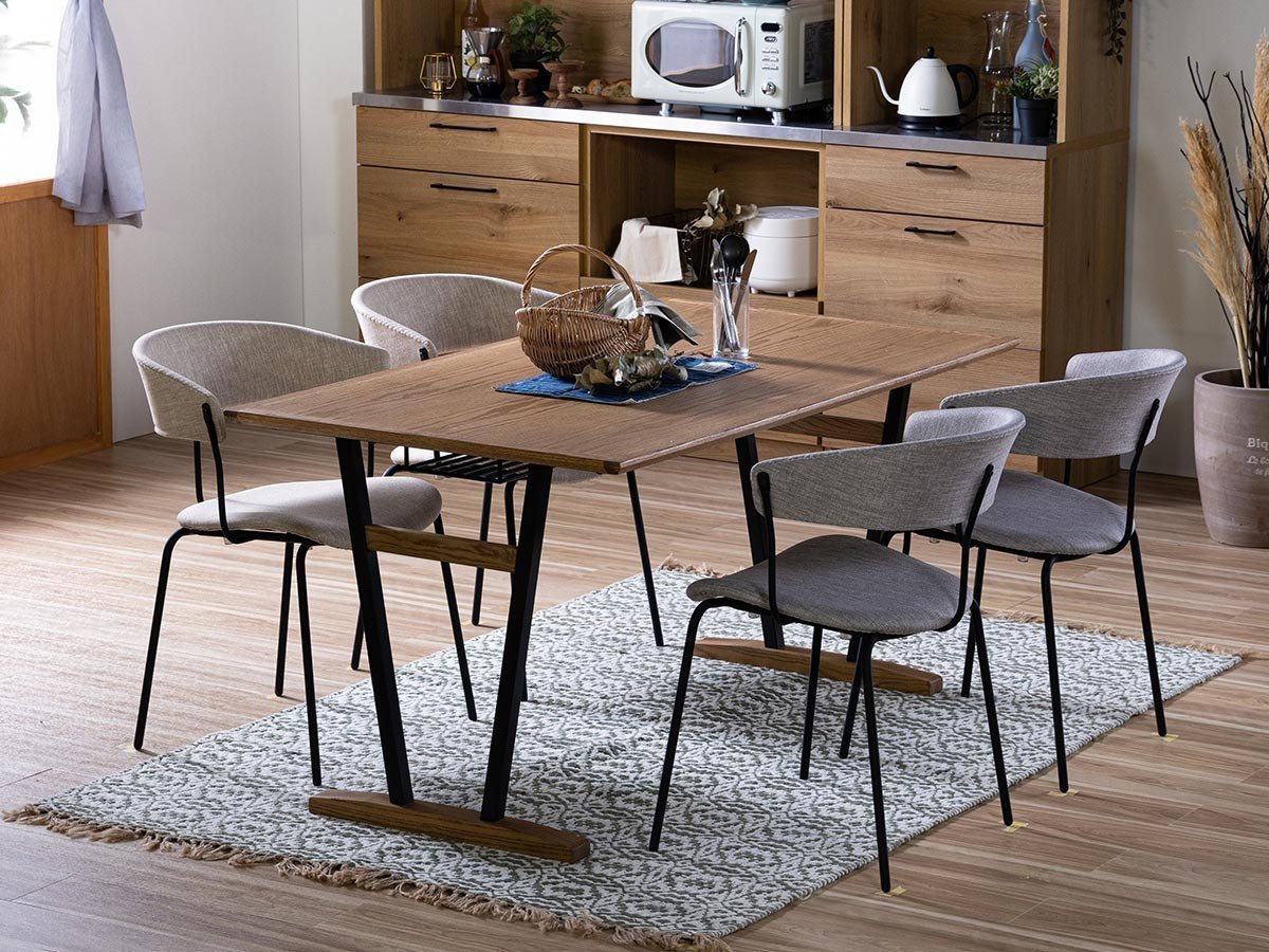 【ノラ/nora / GOODS】のIRORO DINING TABLE / イロロ ダイニングテーブル 幅140cm メラミン石目天板 V脚 人気、トレンドファッション・服の通販 founy(ファニー) 　ウッド　Wood　テーブル　Table　バランス　Balance　雑誌　Magazine　ホーム・キャンプ・アウトドア・お取り寄せ　Home,Garden,Outdoor,Camping Gear　家具・インテリア　Furniture　テーブル　Table　ダイニングテーブル　Dining Table　other-4|ID: prp329100004469184 ipo3291000000031456412