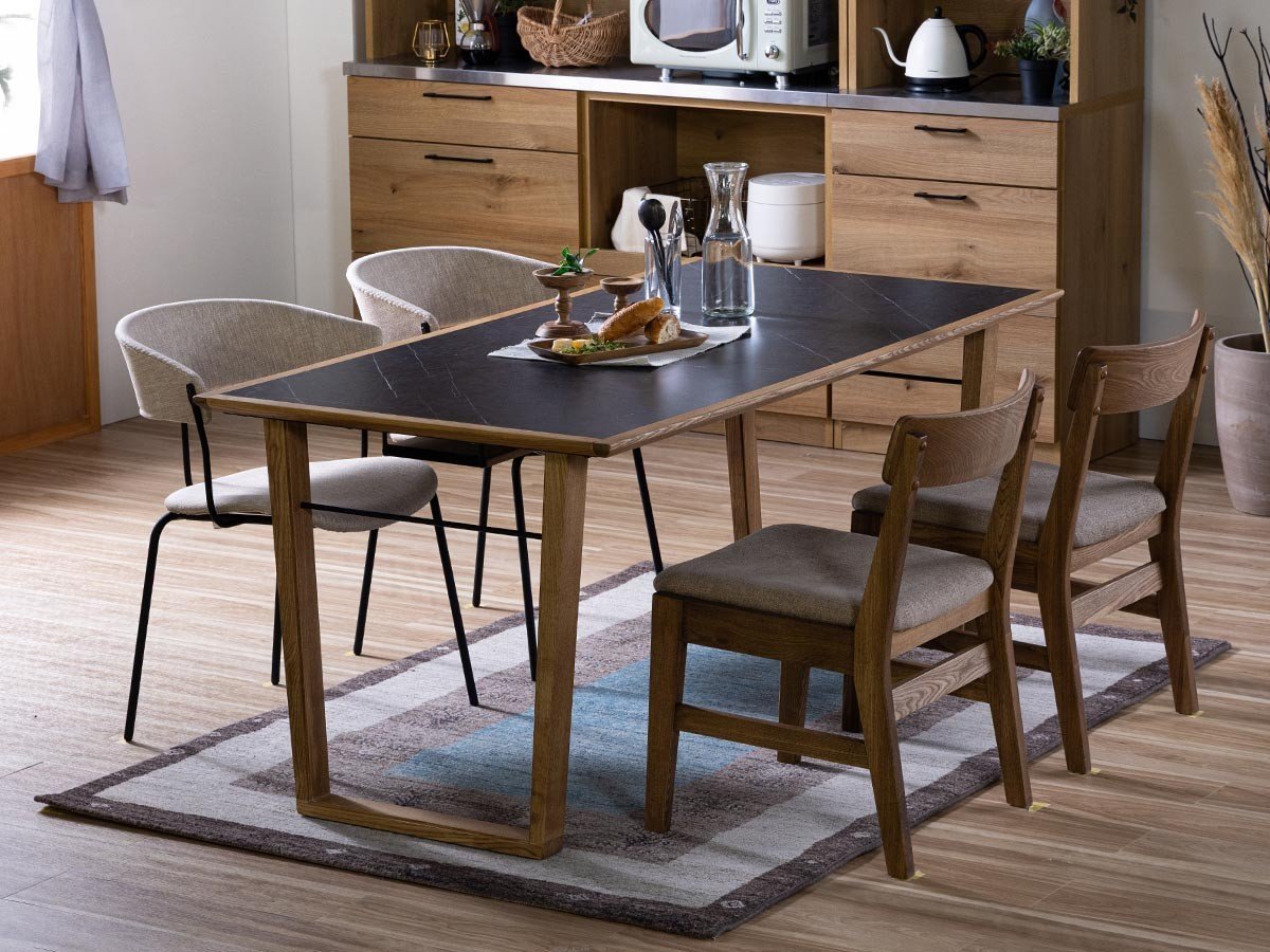 【ノラ/nora / GOODS】のIRORO DINING TABLE / イロロ ダイニングテーブル 幅140cm メラミン石目天板 O脚 人気、トレンドファッション・服の通販 founy(ファニー) 　ウッド　Wood　テーブル　Table　バランス　Balance　雑誌　Magazine　ホーム・キャンプ・アウトドア・お取り寄せ　Home,Garden,Outdoor,Camping Gear　家具・インテリア　Furniture　テーブル　Table　ダイニングテーブル　Dining Table　other-5|ID: prp329100004469185 ipo3291000000031456424