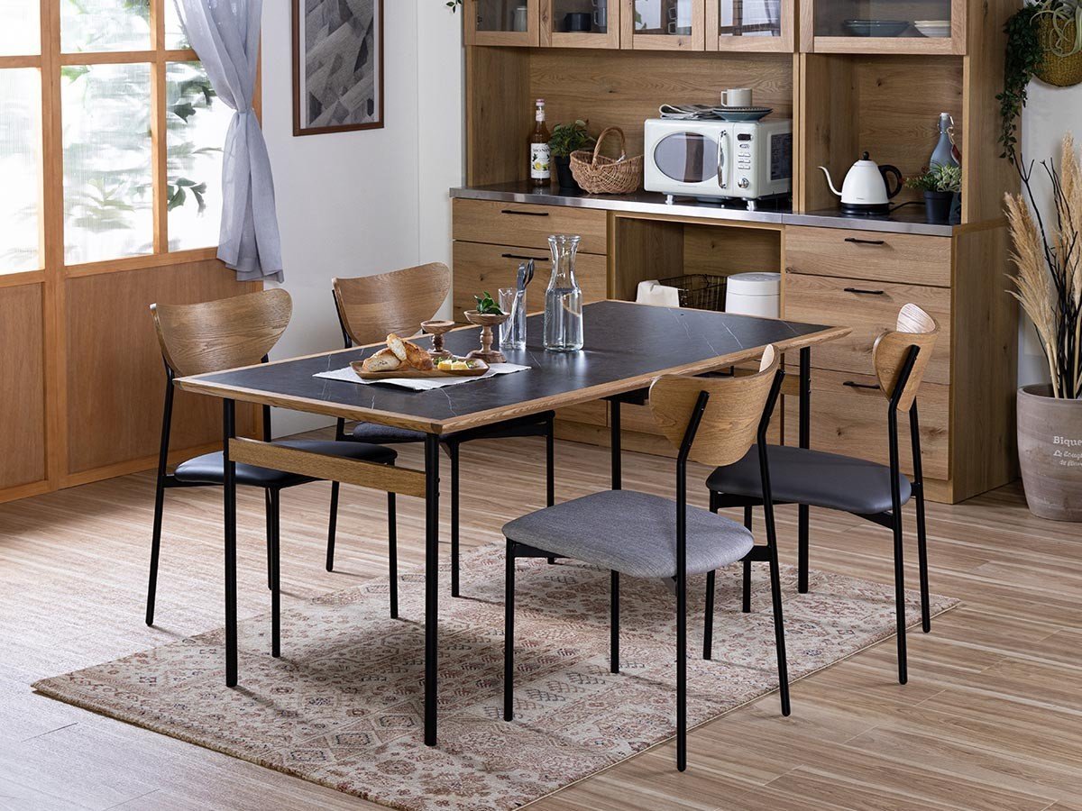 【ノラ/nora / GOODS】のIRORO DINING TABLE / イロロ ダイニングテーブル 幅140cm メラミン石目天板 H脚 インテリア・キッズ・メンズ・レディースファッション・服の通販 founy(ファニー) 　ウッド　Wood　スリム　Slim　テーブル　Table　バランス　Balance　モダン　Modern　雑誌　Magazine　ホーム・キャンプ・アウトドア・お取り寄せ　Home,Garden,Outdoor,Camping Gear　家具・インテリア　Furniture　テーブル　Table　ダイニングテーブル　Dining Table　参考イメージ|ID: prp329100004469186 ipo3291000000031425827