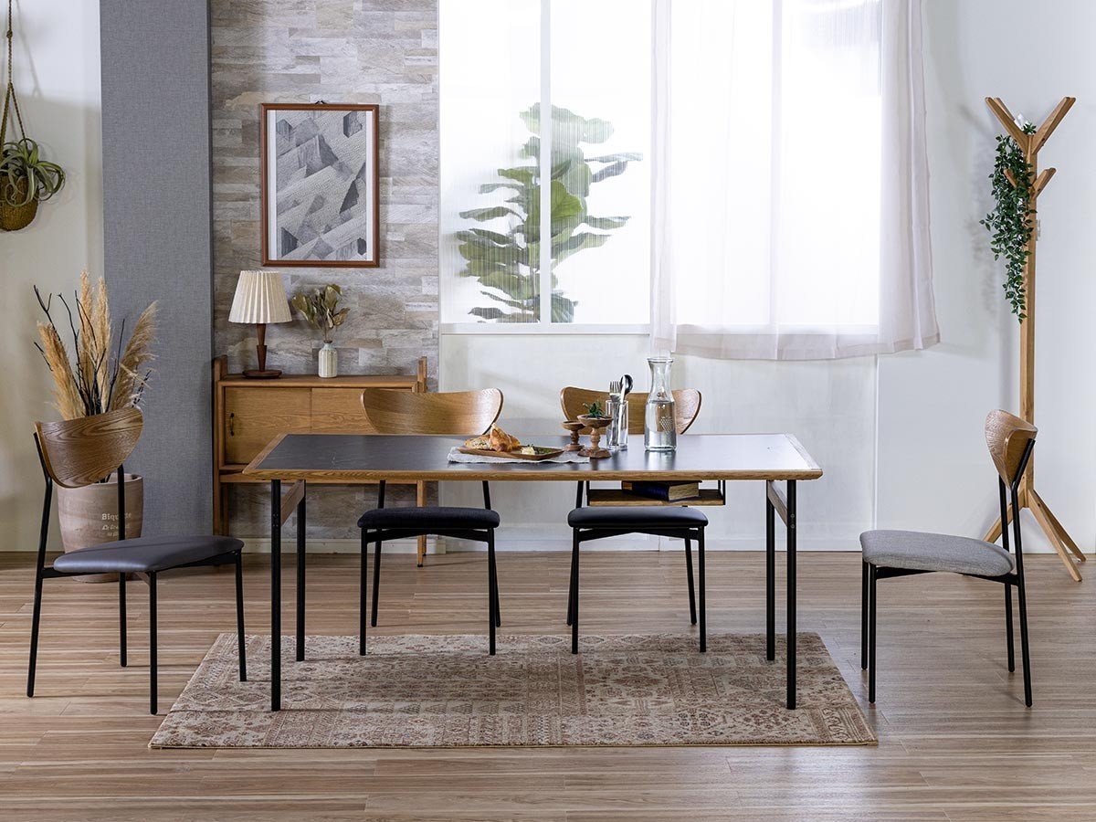 【ノラ/nora / GOODS】のIRORO DINING TABLE / イロロ ダイニングテーブル 幅140cm メラミン石目天板 H脚 人気、トレンドファッション・服の通販 founy(ファニー) 　ウッド　Wood　スリム　Slim　テーブル　Table　バランス　Balance　モダン　Modern　雑誌　Magazine　ホーム・キャンプ・アウトドア・お取り寄せ　Home,Garden,Outdoor,Camping Gear　家具・インテリア　Furniture　テーブル　Table　ダイニングテーブル　Dining Table　other-3|ID: prp329100004469186 ipo3291000000031456430