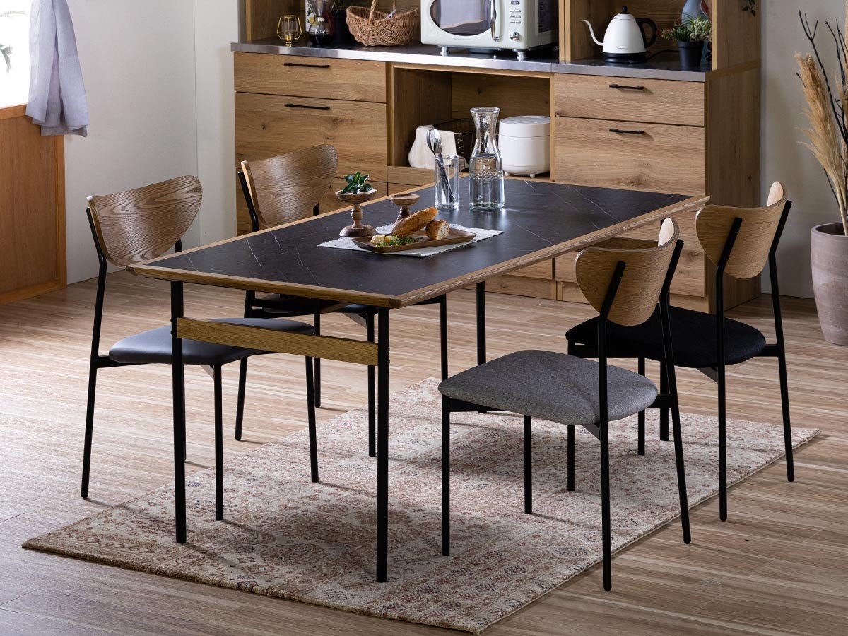 【ノラ/nora / GOODS】のIRORO DINING TABLE / イロロ ダイニングテーブル 幅140cm メラミン石目天板 H脚 人気、トレンドファッション・服の通販 founy(ファニー) 　ウッド　Wood　スリム　Slim　テーブル　Table　バランス　Balance　モダン　Modern　雑誌　Magazine　ホーム・キャンプ・アウトドア・お取り寄せ　Home,Garden,Outdoor,Camping Gear　家具・インテリア　Furniture　テーブル　Table　ダイニングテーブル　Dining Table　other-5|ID: prp329100004469186 ipo3291000000031456434