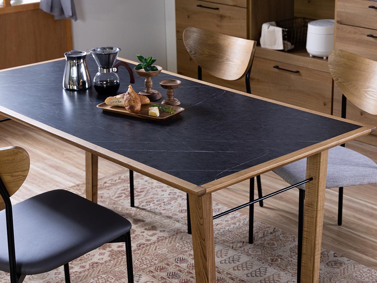 【ノラ/nora / GOODS】のIRORO DINING TABLE / イロロ ダイニングテーブル 幅140cm メラミン石目天板 H脚 人気、トレンドファッション・服の通販 founy(ファニー) 　ウッド　Wood　スリム　Slim　テーブル　Table　バランス　Balance　モダン　Modern　雑誌　Magazine　ホーム・キャンプ・アウトドア・お取り寄せ　Home,Garden,Outdoor,Camping Gear　家具・インテリア　Furniture　テーブル　Table　ダイニングテーブル　Dining Table　other-6|ID: prp329100004469186 ipo3291000000031456436