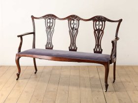 【ロイズ アンティークス/Lloyd's Antiques / GOODS】 Real Antique Edwardian Settee / 英国アンティーク家具 エドウォーディアンセティ QH001007A人気、トレンドファッション・服の通販 founy(ファニー) アンティーク Antique エレガント 上品 Elegant ファブリック Fabric フランス France ホーム・キャンプ・アウトドア・お取り寄せ Home,Garden,Outdoor,Camping Gear 家具・インテリア Furniture チェア・椅子 Chair ベンチ・ダイニングベンチ Bench/Dining Bench |ID:prp329100004472763